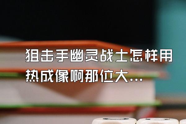 狙击手幽灵战士怎样用热成像啊那位大侠知道啊