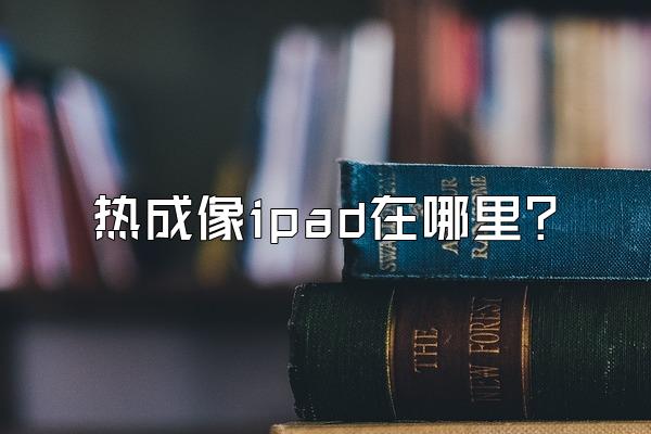 热成像ipad在哪里?