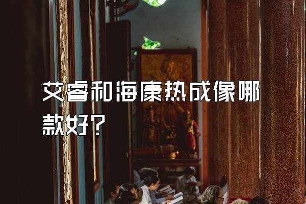 艾睿和海康热成像哪款好?