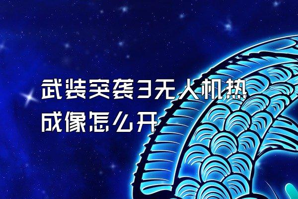 武装突袭3无人机热成像怎么开