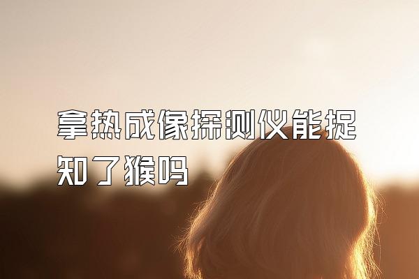 拿热成像探测仪能捉知了猴吗