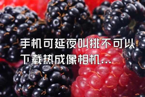 手机可延夜叫排不可以下载热成像相机?