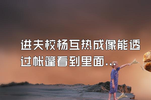 进夫校杨互热成像能透过帐篷看到里面吗?