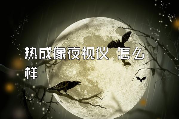 热成像夜视仪 怎么样