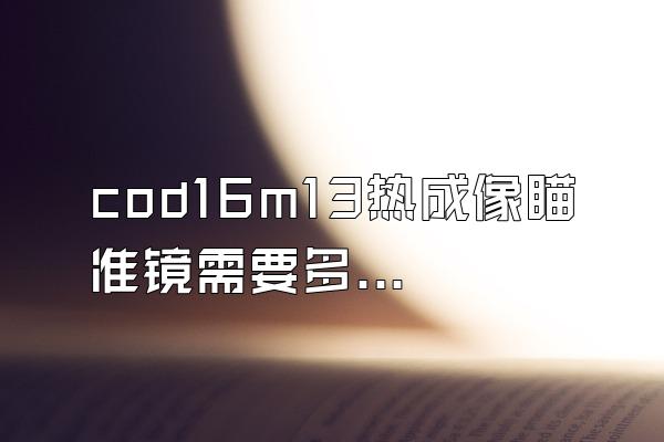 cod16m13热成像瞄准镜需要多少级