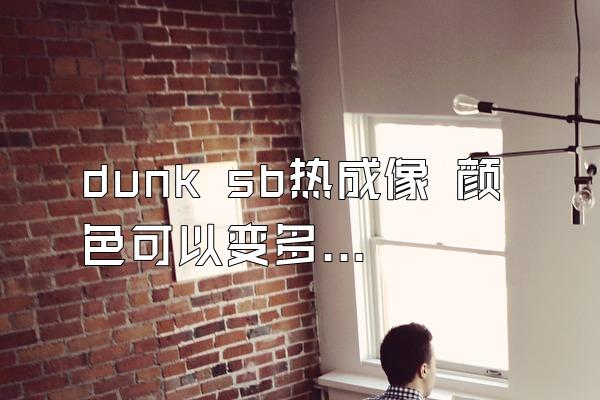 dunk sb热成像 颜色可以变多久