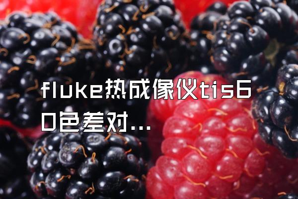 fluke热成像仪tis60色差对比