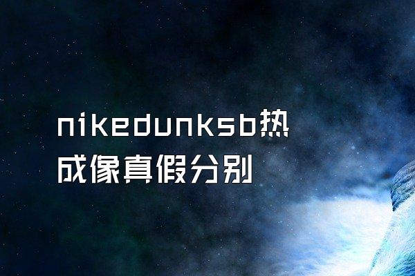 nikedunksb热成像真假分别