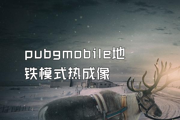 pubgmobile地铁模式热成像