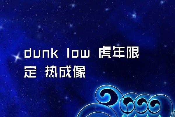 dunk low 虎年限定 热成像