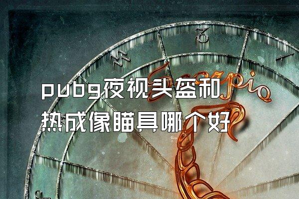 pubg夜视头盔和热成像瞄具哪个好