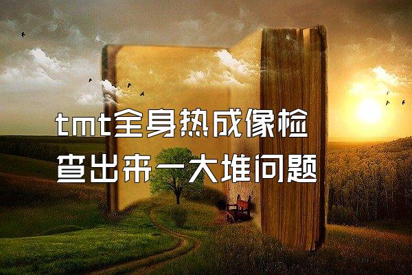 tmt全身热成像检查出来一大堆问题