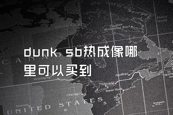 dunk sb热成像哪里可以买到