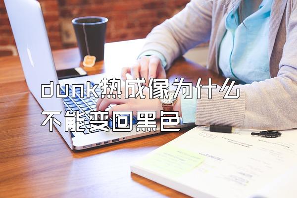 dunk热成像为什么不能变回黑色