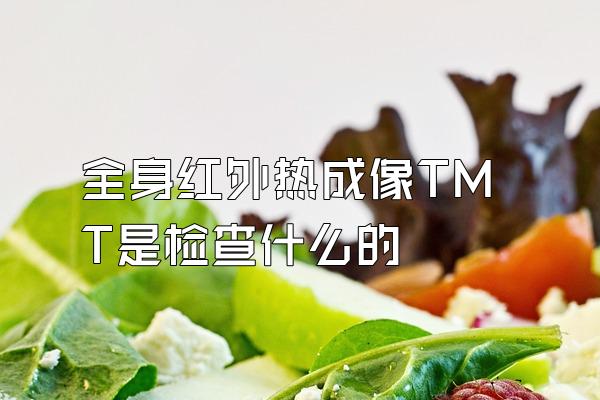 全身红外热成像TMT是检查什么的