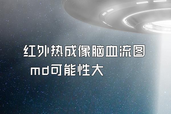 红外热成像脑血流图 md可能性大