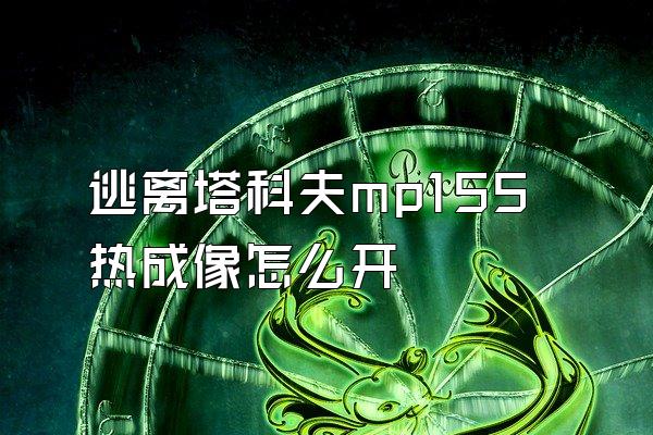 逃离塔科夫mp155热成像怎么开