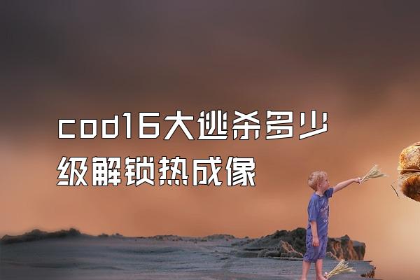 cod16大逃杀多少级解锁热成像