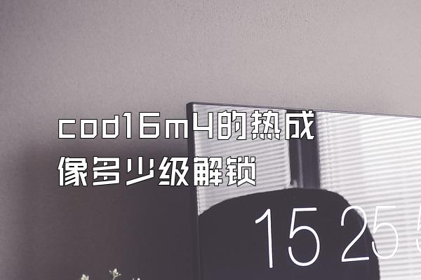 cod16m4的热成像多少级解锁