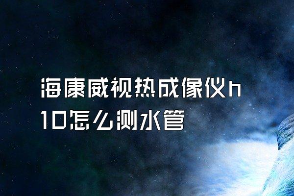 海康威视热成像仪h10怎么测水管