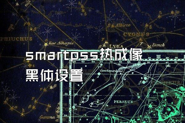 smartpss热成像黑体设置