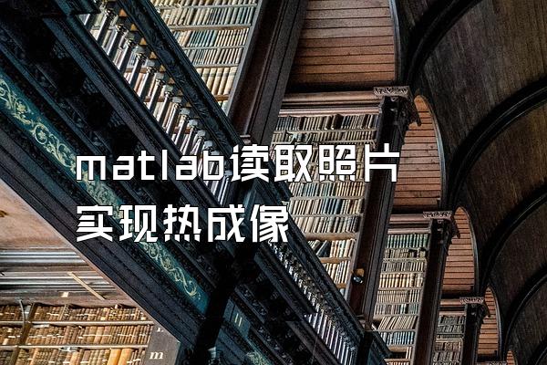 matlab读取照片实现热成像