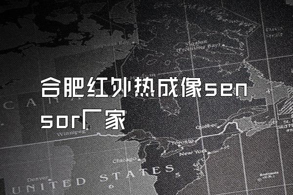 合肥红外热成像sensor厂家