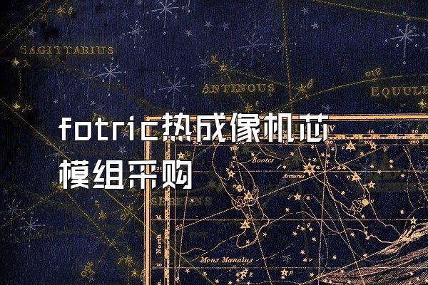 fotric热成像机芯模组采购