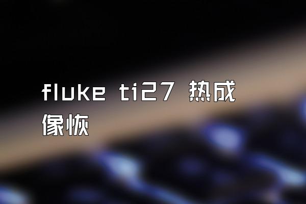 fluke ti27 热成像恢