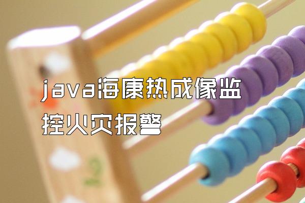 java海康热成像监控火灾报警