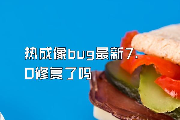 热成像bug最新7.0修复了吗