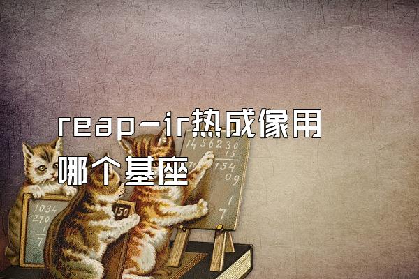 reap-ir热成像用哪个基座