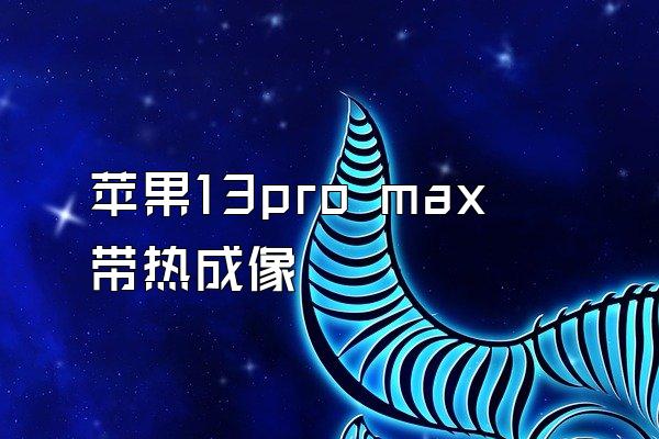 苹果13pro max带热成像