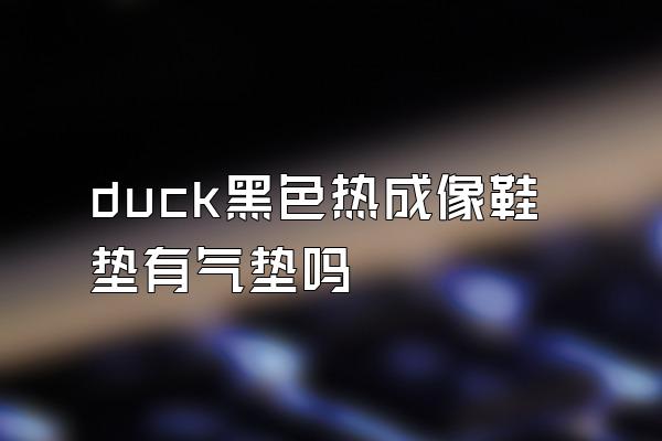 duck黑色热成像鞋垫有气垫吗