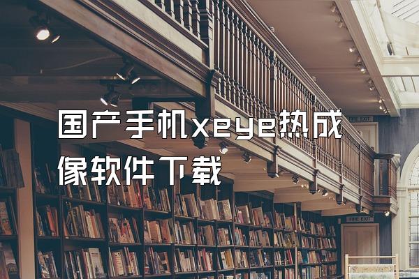 国产手机xeye热成像软件下载