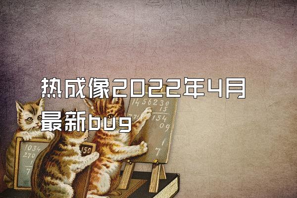 热成像2022年4月最新bug